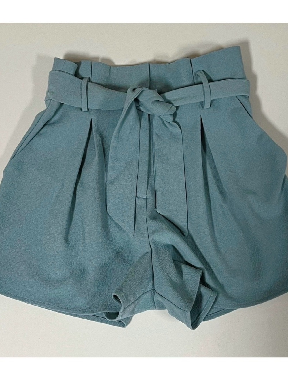 Free Press Blue Periwinkle Belted High-Waisted Shorts Bottoms Size S 🩵✨ #shorts